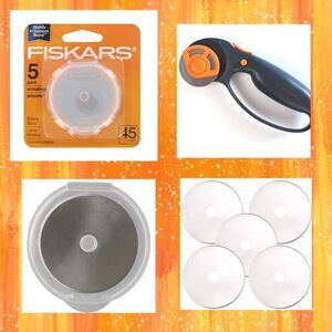 Fiskars 45mm Rotary Cutter & 5 Pack Replacement Blades